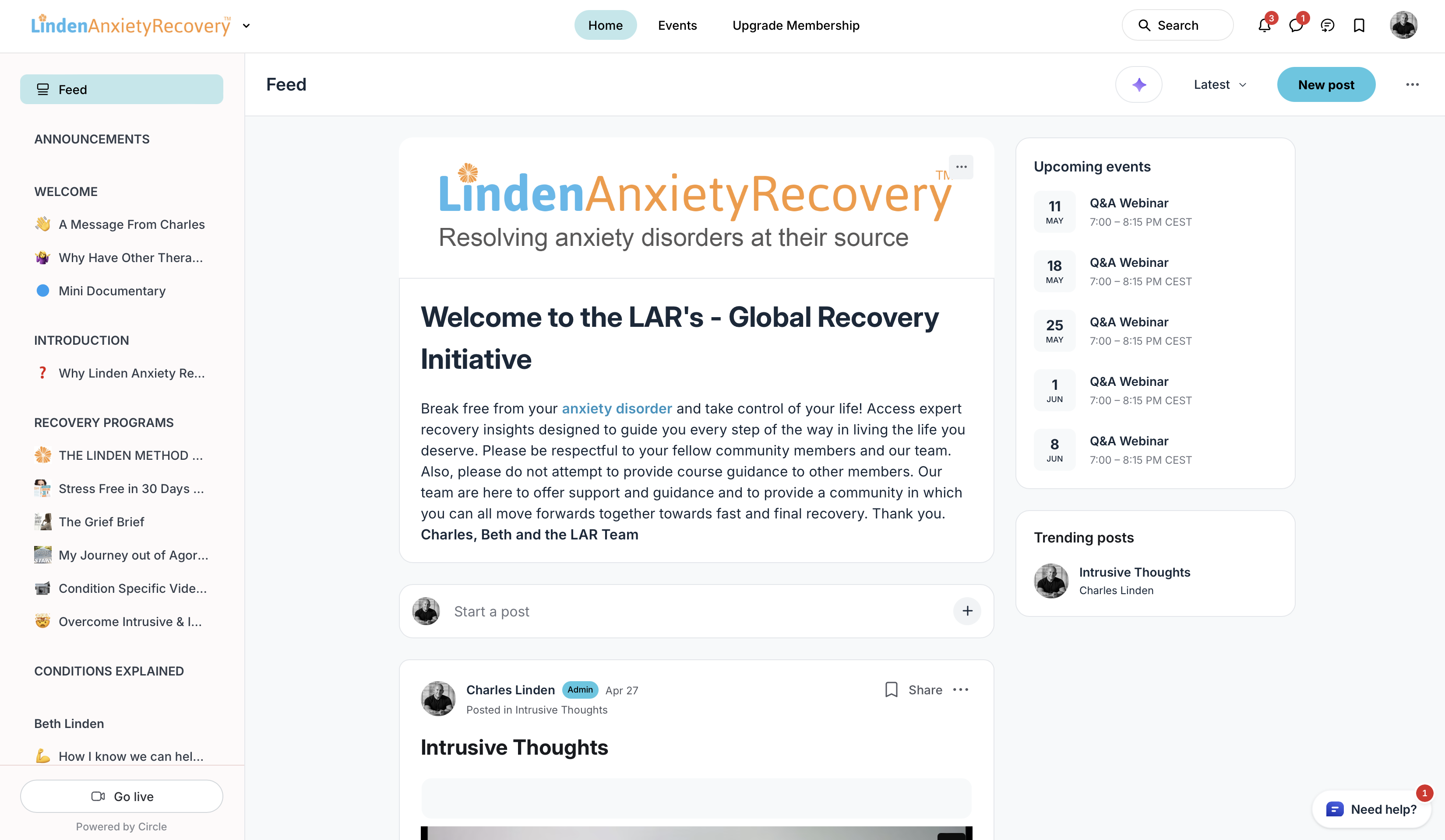 Inside the Linden Anxiety Recovery community